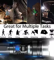 ✨high-power flashlight with bright telescopic zoom light