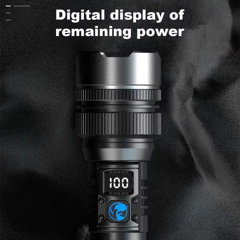 ✨high-power flashlight with bright telescopic zoom light