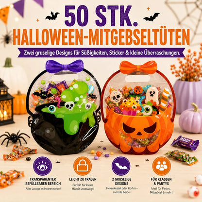 🎁Halloween Goodie Bags – Clear Cauldron Candy Favor Bags
