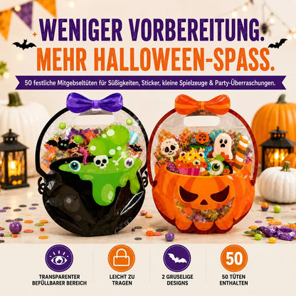 🎁Halloween Goodie Bags – Clear Cauldron Candy Favor Bags