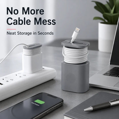 🔋 2 PACK 2-in-1 Charger Cable Organizer & Protective Wrap
