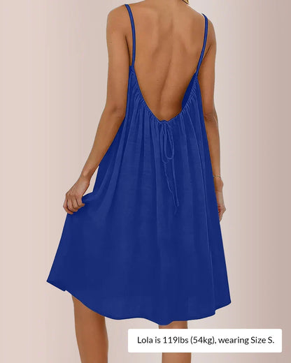 🌿🌸Women's Solid Color Cami Lounge Dress, Elegant Sleeveless Long Dress for Summer, Ladies Sleepwear for Indoor Wear