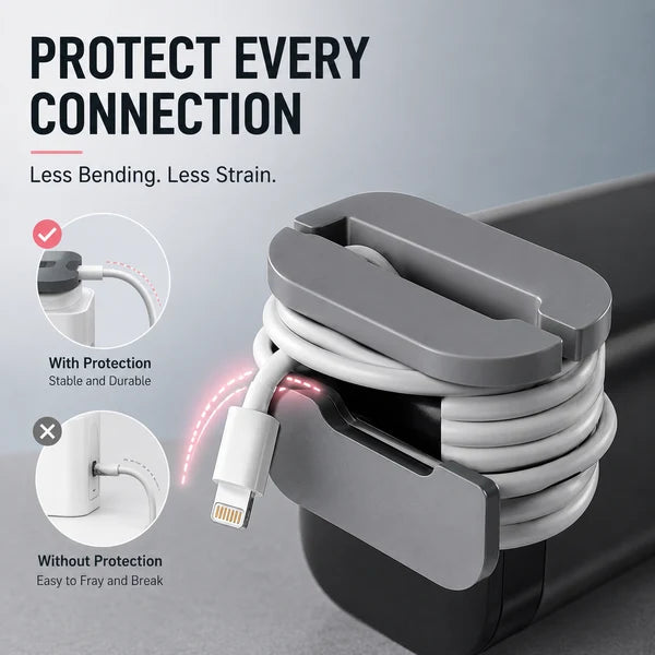 🔋 2 PACK 2-in-1 Charger Cable Organizer & Protective Wrap