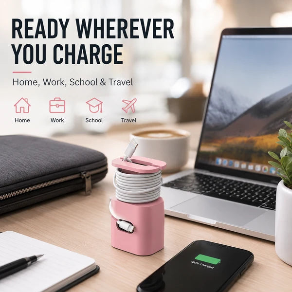 🔋 2 PACK 2-in-1 Charger Cable Organizer & Protective Wrap