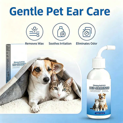 Gentle Pet Ear Wash | Odor-Free Cleaning for Dogs & Cats🌿