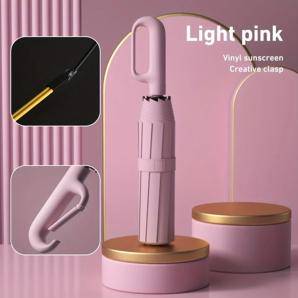 ☔Portable Automatic Folding Umbrella-Windproof Waterproof with Loop Buckle