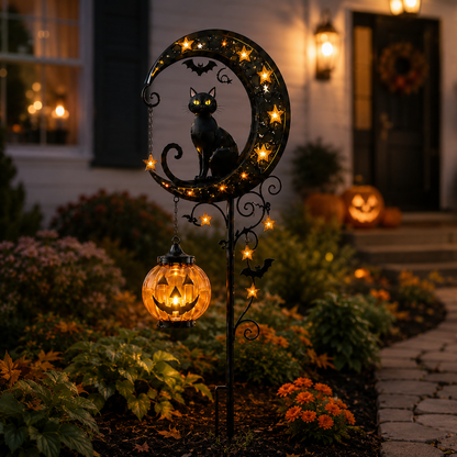🎃 Halloween Early Bird Sale | Pumpkin Moon Garden Stake Light