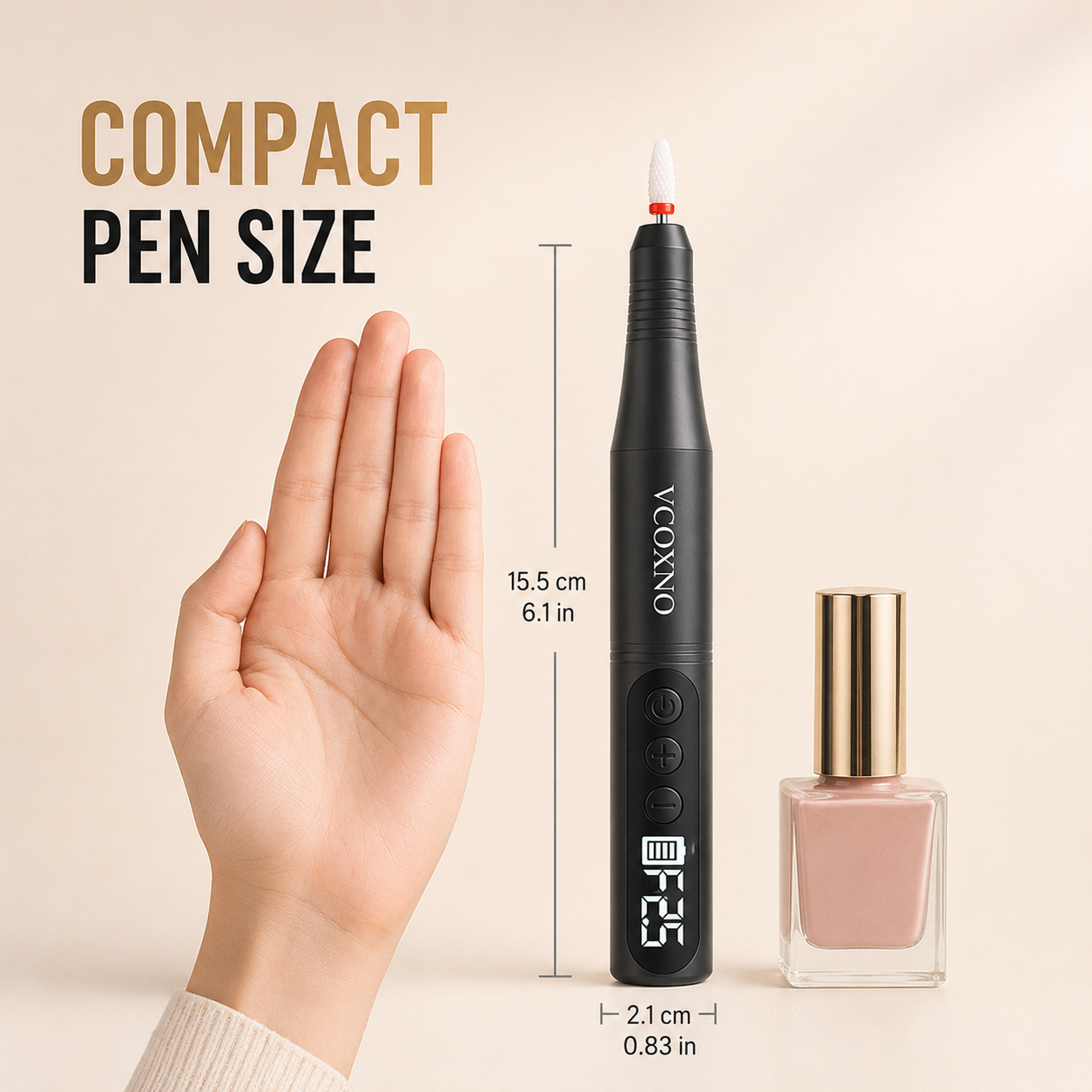 Pen-Shaped Rechargeable Nail Drill