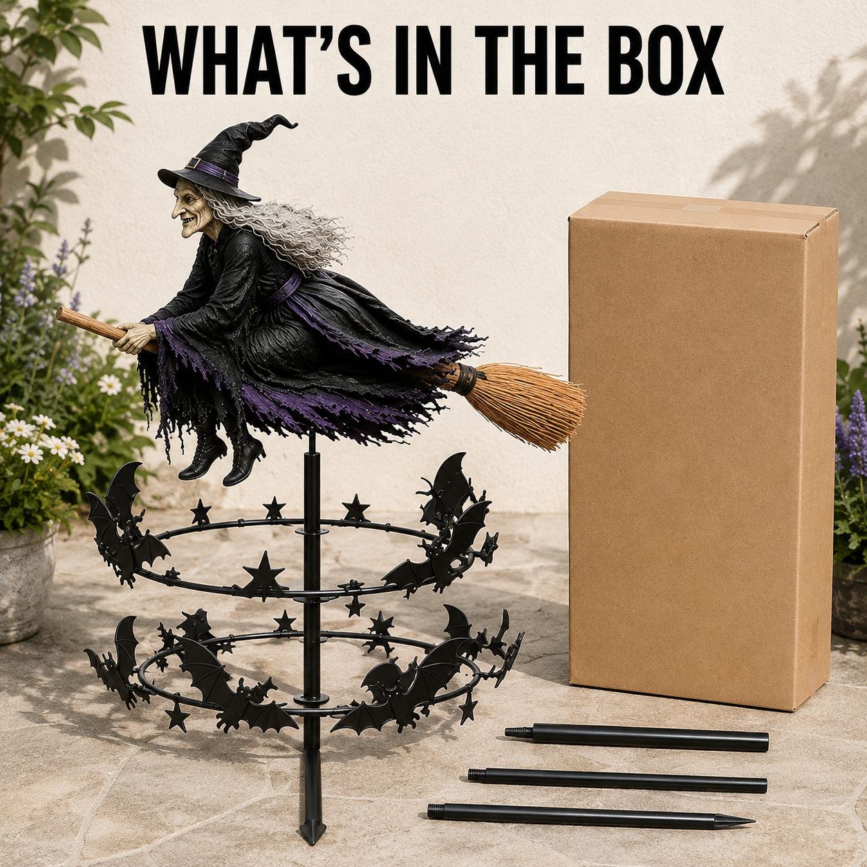 🔥50% Off Last Day -Halloween Early Bird Special🧙‍♀️ The Enchanted Witch Garden Wind Spinner