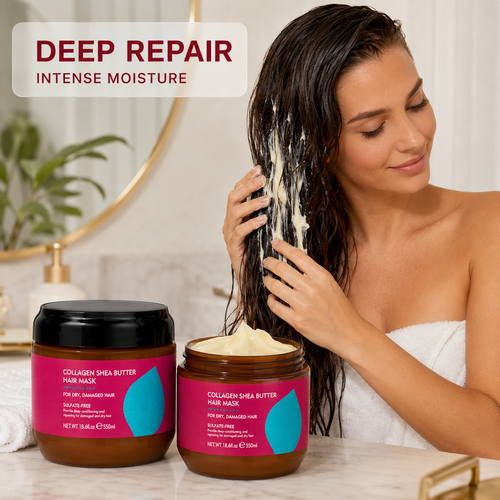 Instant Liquid Silk Collagen & Shea Butter Hair Mask – Deep Repair for Dry & Frizzy Hair