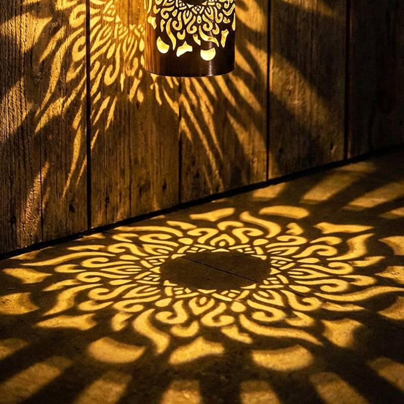 🌀💥Limited Sale Buy 2 Get 1 Free🌞💡Solar Mandala Wall Light Outdoor Garden Fence Projector Lamp Patio Ambient Decor